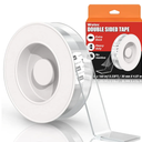 Extra Large Double Sided Tape Heavy Duty Removable 1.18 Inch x 160 Inch, Clear & Tough Nano Tape, Multipurpose Mounting Tape Picture Hanging Strips Adhesive for Poster Carpet