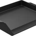 QuliMetal 18" x 14" Cast Iron Griddle for Gas Grill  Universal Flat Top Grill Plate with Handles, Matte Porcelain Enamel, Durable Griddle for Charcoal Grill, Oven & Stove, Easy to Clean