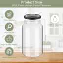 8 Pcs 1 Gallon Clear Plastic Jars Airtight Pantry Large Mouth Jars Plastic Jug Cylinder Containers with Lids for Candy Butter Honey Sugar Cookies Arts Crafts Bartender Kitchen (Black Lids), 10 inches , 6 inches