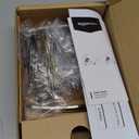 Amazon Basics Easy Installation Straight Door Lever, Passage, Fits Doors 1-3/4 in, Satin Nickel, 6-Pack