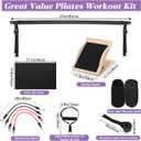 5-in-1 Pilates Board, Foldable Pilates Reformer Equipment  Multi-Purpose Portable Home Workout Kit for Full-Body Workout, Fitness, Exercise, Abs, Core Equipment