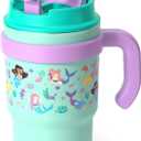 Fimibuke Kids Insulated Tumbler with Handle & Straw - 16oz Leak Proof Toddler Tumbler with Sip/Swig 2-in-1 Lid, BPA FREE 18/8 Stainless Steel Kids Water Bottle Drinking Cups Travel Mugs for Boys Girls