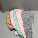 TENSTARS 5 Pack Thicken Microfiber Hair Towel Wrap for Women - Elastic Loop Design - 320GSM Coral Velvet - Quick Dry Hair Turban - 11x28 Inch (Grey+Pink+Brown+FrozenBlue+FrozenBerry)