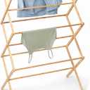 Honey-Can-Do Collapsible Bamboo Drying Rack Sturdy & Foldable Laundry Drying Rack, Space-Saving & Portable Clothes Rack for Air-Drying Clothes, Towels, Blankets & Delicates, Indoor & Outdoor Use.