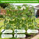 Cucumber Trellis for Raised Bed, U-Shape Garden Trellis for Climbing Plants Outdoor, Metal Arch Vegetables Trellis, Plant Support for Grape Vine Beans Squash Peas Flower