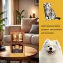 2 x Pet Fur Keepsake Box with 3 Clear Glass Jars, Wooden Memorial Box for Dog, Cat Hair, Whiskers, Teeth,Tags, Memorial Gifts for Loss of Dog, Cat, Bunny, Horse, Pocket Pet