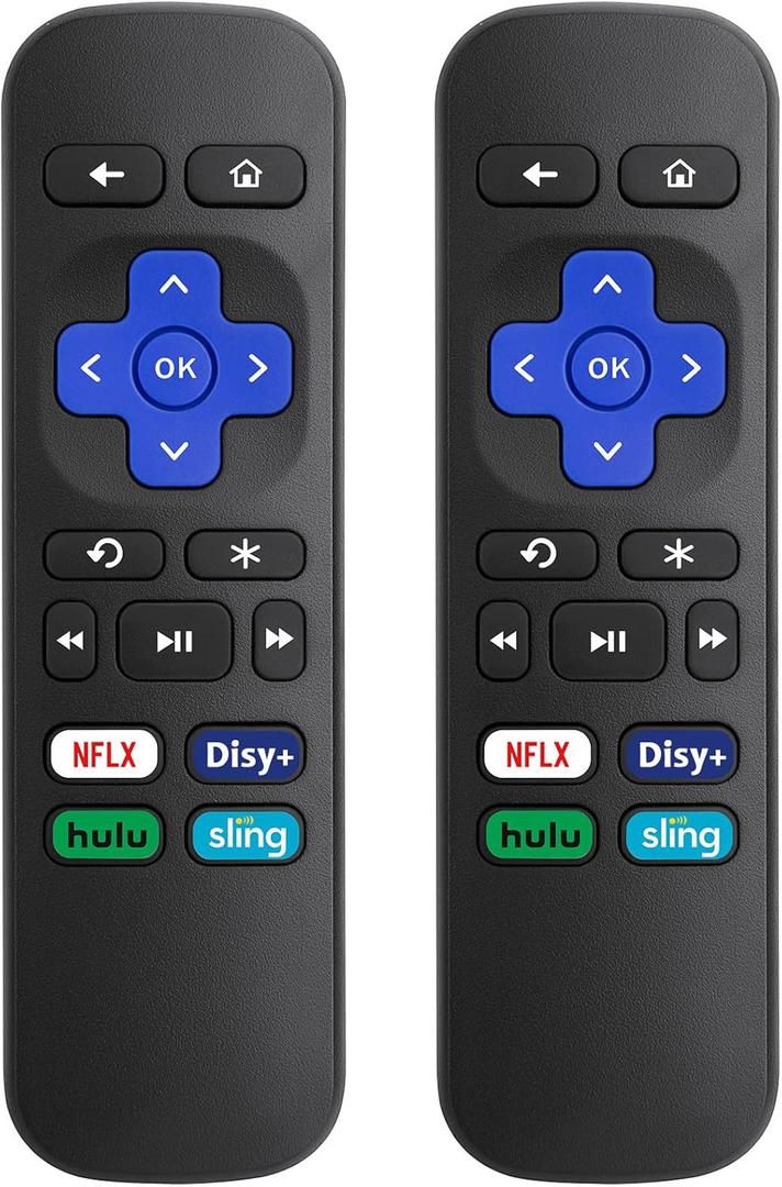 (2 Pack) Replacement Remote Control for Roku Express, for Roku Premiere, for Roku Box, for Roku Player, for Roku 1 2 3 4 -NOT for Stick or TV