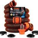 Camco RhinoEXTREME 20' RV Sewer Hose Kit Premium Sewer Kit Pre-Assembled & Ready-to-Use Includes 4-in-1 Dump Station Adapter & Storage Caps Crush & Abrasion Resistant (21012)
