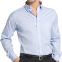 IZOD men's Regular Fit Stretch Solid Button Down Collar Dress Shirt, Water Mill, 17 -17.5 Neck 36 -37 Sleeve X-Large US