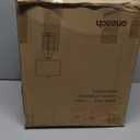 Oneach 22" Glass Table Lamps Set of 2, Gray Modern Bedside Lamp with LED Night Light for Living Room, Nightstand Lamp with USB Ports for Bedrooms, Study Room, End Table(2 Bulbs Included)