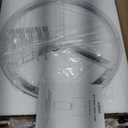 EDISHINE 23.6" Glass Table Lamp Set of 2, DIY Refillable Bedside Lamp with Linen Lampshade & Rotary Switch, E26 Base, Nightstand Light for Living Room, Bedroom, Office