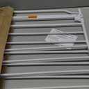 29"-51" Baby Gate for Stairs, Auto Close Stroller Friendly Dog Gate Indoor for Doorways, Pressure Mounted Baby Gate, Easy Walk Through Gate for Children & Pets, White (29-51"Wide, 28"Tall)