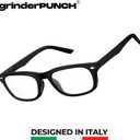 grinderPUNCH High Magnification Power Readers Slim Reading Glasses, +4.50