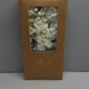 Ling's moment Fake Flowers Box, Faux Artificial Greenery Stems Foam Roses Silk Dahlia Pampas Grass Fabic Flower for Centerpieces Bouquet Wedding Vase Floral Decorations, Beige & Sepia, Deluxe Combo