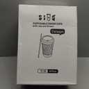 SIUQ 12 oz Coffee Cups-90 Pack Disposable Coffee Cups with Lids and Straws, Insulated Ripple Wall To Go Paper Coffee Cup for Coffee, Hot Chocolate and Hot Tea Drinks - Champagne