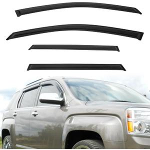 Window Rain Guard Compatible with 2010-2017 Terrain Out-Channel Smoke Tint Tape-On Vent Deflector Window Visors Car Accessories 4pcs