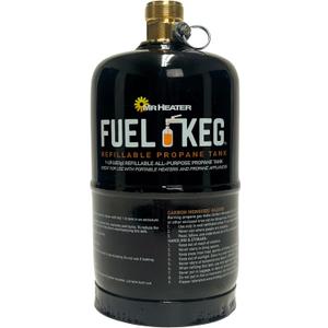 Mr. Heater Fuel Keg. - 1 lb. / 16 oz. Empty Refillable Propane Tank  DOT Certified, Black