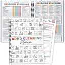 Cleaning Planner, Cleaning Schedule and Checklist Organizer, Daily Weekly Monthly Cleaning Planner for Adults Women, Editable Cleaning Checklist Notebook, Chore Chart for Adults, DIY Home Improvement