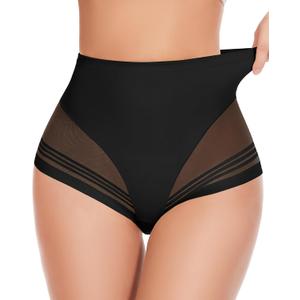 Shapewear Tummy Control Panties - Womens Shaping Underwear Compression Briefs Low Rise Cincher Bodyshaper Girdle Panty (Medium, Black)