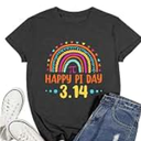 Pi Day Shirt Women Happy Pi Day 3.14 Shirts Math Teacher T-Shirt Pi Symbol Math Lover Tshirt Funny Mathematic Tee Top, Large