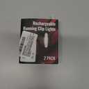 Yaklim Running Light, 2 Pack Clip on Flashlight for Runners Rechargeable Safety Lights for Walking at Night Hands Free Emergency LED Flashlight Work Light Warning Flashing Camping Hiking Walking Dog