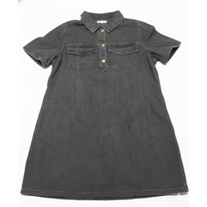 CHAPS Women's COTTON Jean Shirt Dress BLACK DENIM (Size X-SMALL) M