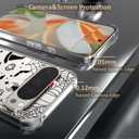 Clear Halloween Phone Case for Google Pixel 9 Pro XL,Black Ghost Pattern Cover Soft Bumper Protective Cute Boys Girls Phone Case for Google Pixel 9 Pro XL-Black Ghost