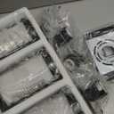 3-Light Black Bathroom Light Fixtures, 21 Inch Modern Bathroom Vanity Lighting Fixtures Over Mirror with Clear Glass and Metal Cage Wall Sconce Lights for Bath, E26, OS-3014BK-3W