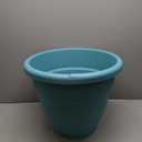 The HC Companies Caribbean Planter Pot - Outdoor & Indoor Plant Pot with Drainage Hole & Plug - Rolled Rim Plastic Pots for Plants & Flowers - Decorative Plant Pot (20" Dusty Teal, Pack of 1)