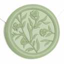 UNIQOOO Wax Seal Stickers - 3D Flower Wedding Invitation Envelope Seal Sticker, 50 Pcs Self- Adhesive Sage Green Floral Stickers, Perfect for Invitation, Christmas, Gift Wrapping