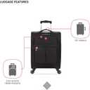 SwissGear 4010 Softside Luggage with Spinner Wheels, Black, Carry-On 18-Inch