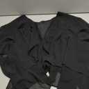 Agnes Orinda Plus Size Cropped Cardigan for Women Short Sleeve Open Front Lightweight Sheer Shrug, Black XL