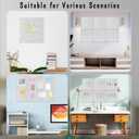 Large Cork Board 36" x 24", 6 Pack Felt Bulletin Board with 30 Pushpins, Cork Boards Alternative with Self-Adhesive Strips, Felt Wall Tiles Pin Boards for Walls Office Home School Decor-Light Gray