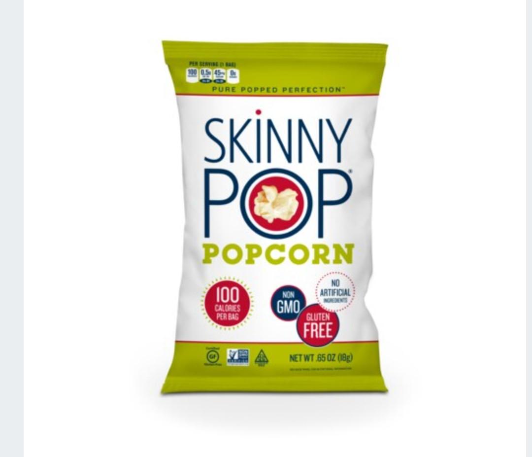 Skinnypop Popcorn 100 Calorie Original Bags .65 oz., PK30 BBD: 01-15-26
