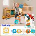 Montessori Busy Board for 1 Year Old, Airplane Toys for Babies 6-12 Months, Sensory Fine Motor Skills Activity Cube, Baby Travel Car Seat Toys for Toddler 1-3