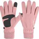 FGSS Winter Warm Gloves for Women - Soft Polar Fleece Mittens Elastic Cuff Fashionable Touchscreen Cycling Gloves Cold Weather