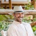 Wallaroo Hat Company Mens Carter Fedora UPF 50+ Sun Protection, Wide Brim, Packable Design and Adjustable Sizing (Brown)