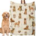 Golden Retriever Blanket - Soft Flannel Fleece Dog Throw for Pet Lovers, Women, Boys, Girls - 40" x 30" (Lap-40x30In Toddler/Pet/Nursery/Baby)