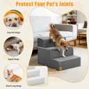 3-Step Dog Stairs for Small Dogs and Cats, 14in H Dog Steps for Couch, Sofa, Chair, Non-Slip Sturdy Pet Steps, Pet Ramp for High Bed Indoor