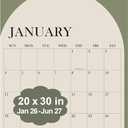 2026 Calendar - Large Calendar 2026-2027 from January 2026 - June 2027, 18 Months Calendar/Planner with Thick Paper, 20" x 30", Vertical, Green