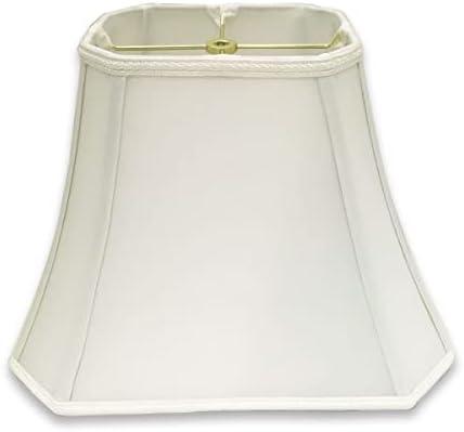 Royal Designs, Inc. Rectangle Cut Designer Bell Shade, Spider Fitter, White, 6.5 x 12 x 10, DSO-68-12WH