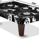 MABOZOO 8 Ball Pattern Billiard Pool Table Cover, Waterproof and Tearproof Snooker Table Cover for PoolTable, Indoor/Outdoor Pootable Accessories for Protecting Felt