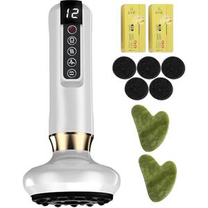 Intelligent Handheld Massage Tool for Anti - Cellulite, Electric Cupping Device with 12 Suction Modes. This Fat Remover Massager is suitable for Arms, Legs, Back and can be Used at Home. (white)