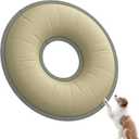 Soft & Safe Dog Flying Disc, 10 Inch Bite-Resistant Dog Toy for Medium Large Dogs, Gentle on Teeth, Waterproof, Anti-Dust, Outdoor Fetch Training Water Toy (Brown)