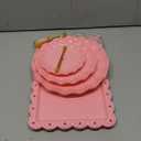 5 Pcs Dessert Table Display Set, Pink Plastic 2 Pcs Round 3 Tier Cupcake Stand Cup Cake Tower Stand with Metal Rod & 3 Pcs Serving Tray for Baby Shower, Tea Party, Wedding, Birthday Party