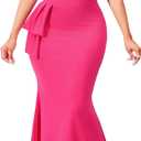 sexycherry Formal Dresses for Women Cocktail Sexy Off Shoulder Floor Length Long Evening Party Dress with Zipper (3X-Large, Rose)