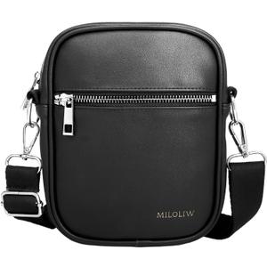 Small Crossbody bag for men shoulder bag mens purse satchel Pu leather messenger bag