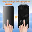 [2 Pack Matte Privacy Screen Protector for iPhone 16, Anti-Glare Anti-Reflection and Anti-Fingerprint, Anti-peeping 9H Tempered Glass Film, Smooth Touch