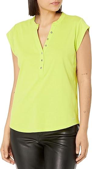 Calvin Klein Womens Ck Women's T-Shirt Button Down