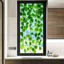 2 x Stained Glass Window Film Spring Vine Pattern Window Privacy Film Sticker 17.7x39.3 inch Home Decorative Cling Sun Blocking Decor for Home Office Glass Partitions